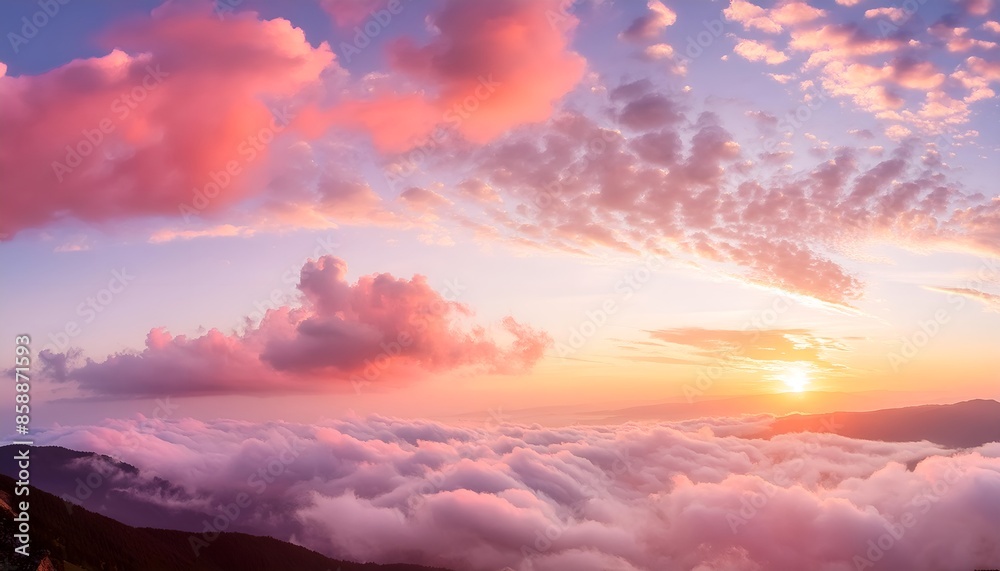 Amazing sunrise sky with dreamy cloud Amazing sunrise sky with dreamy cloud