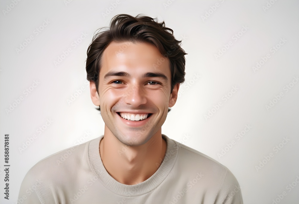 Positive smiling man on clean background Positive smiling man on clean background