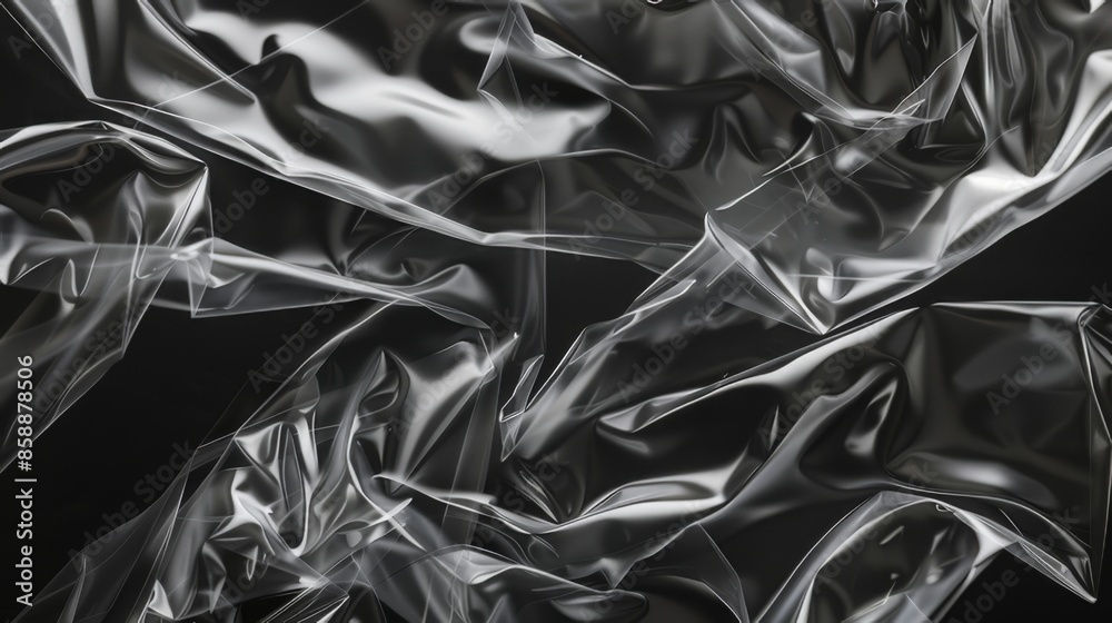 Plastic wrap texture background. Photo overlay effect. Wrinkled transparent black plastic wrap. Clean blank texture overlay effect mock-up template. Plastic wrap texture background. Photo overlay effect. Wrinkled transparent black plastic wrap. Clean blank texture overlay effect mock-up template.