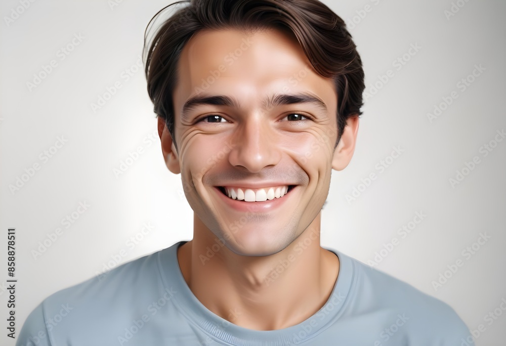 Positive smiling man on clean background Positive smiling man on clean background