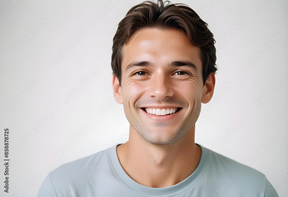 Positive smiling man on clean background Positive smiling man on clean background