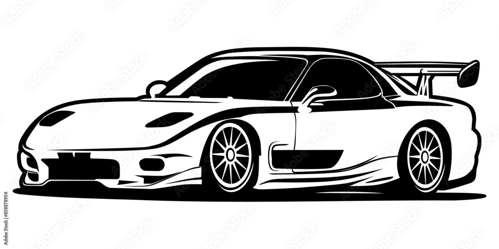 Naklejka premium car illustration design vector art 