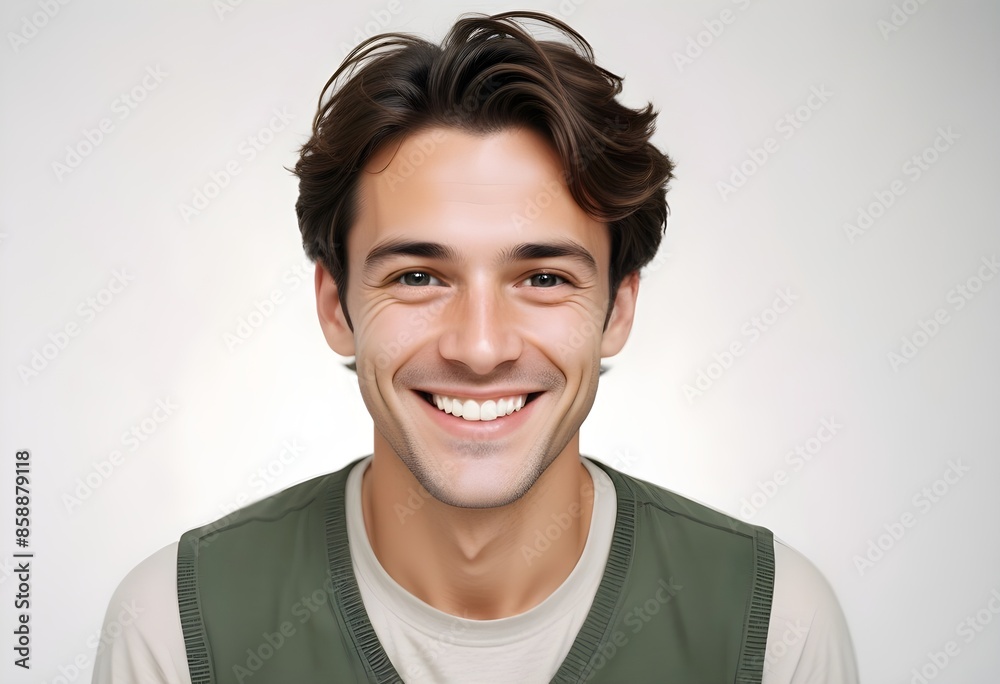 Positive smiling man on clean background Positive smiling man on clean background