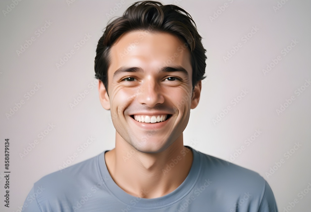 Positive smiling man on clean background Positive smiling man on clean background