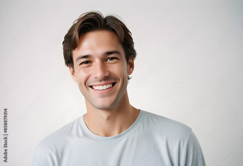 Positive smiling man on clean background Positive smiling man on clean background