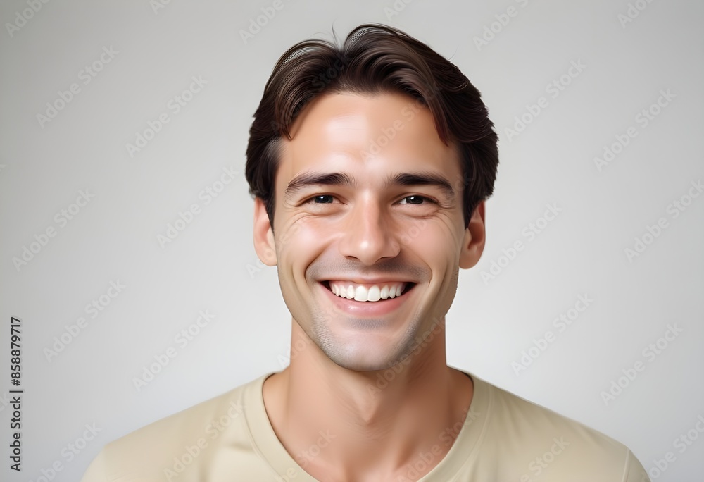 Positive smiling man on clean background Positive smiling man on clean background