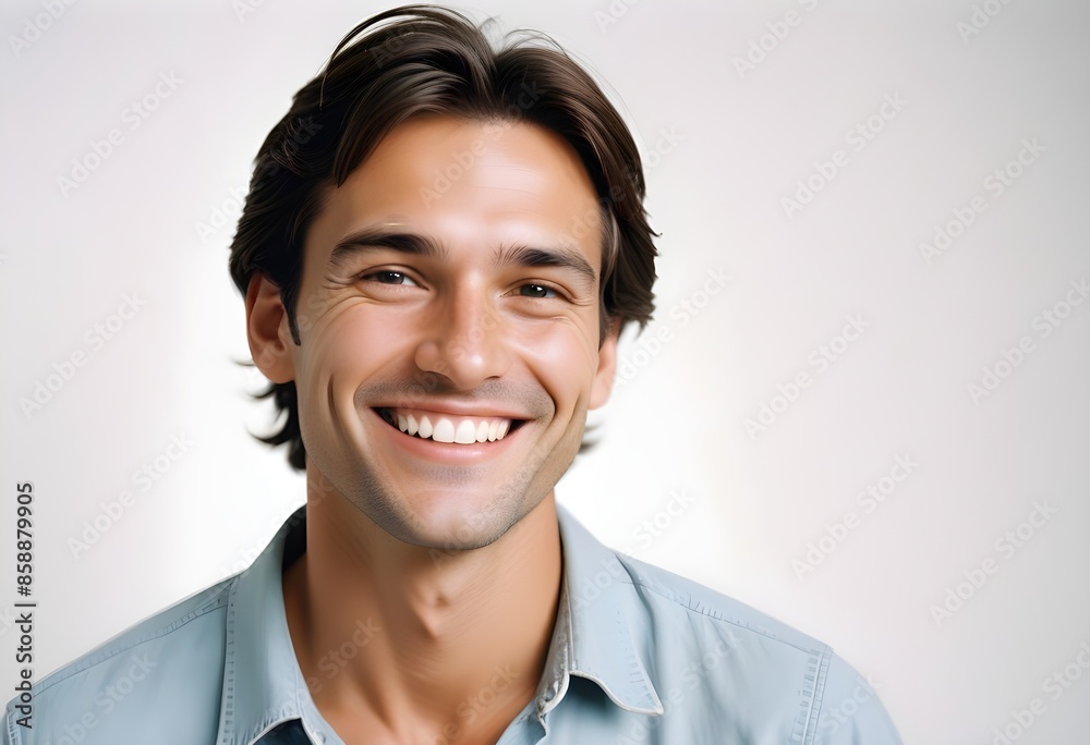 Positive smiling man on clean background Positive smiling man on clean background