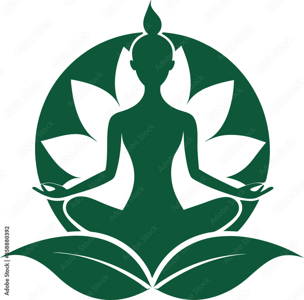 Yoga lotus position icon silhouette vector
Yoga lotus position icon silhouette vector