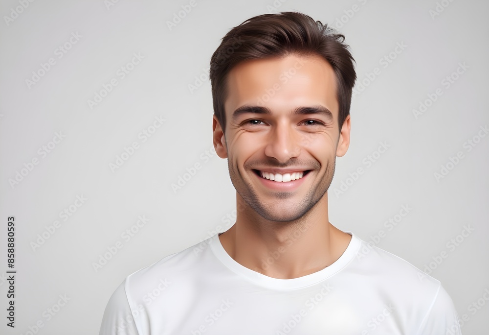 Positive smiling man on clean background Positive smiling man on clean background