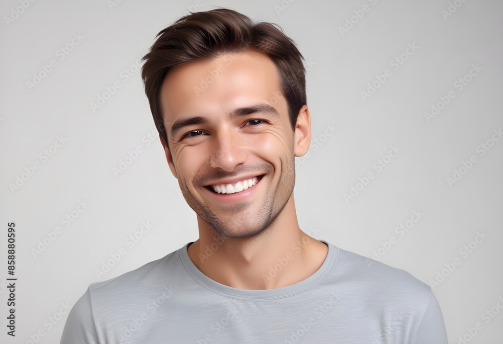 Positive smiling man on clean background Positive smiling man on clean background
