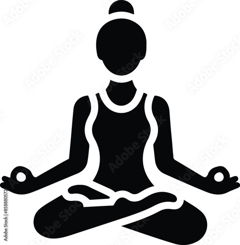 A woman doing yoga illustration