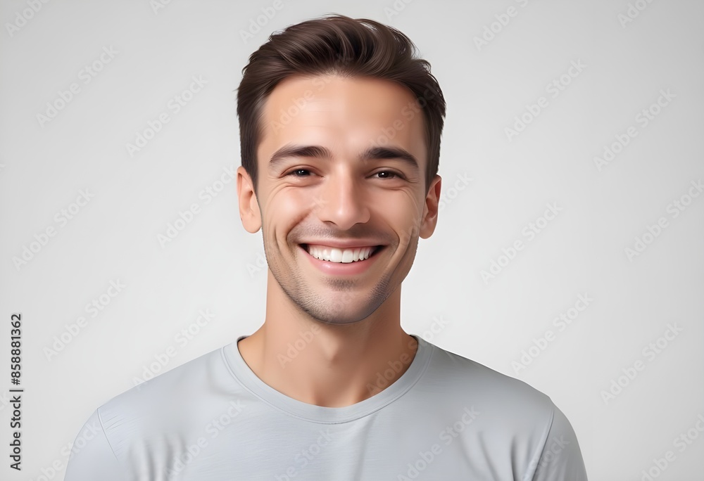 Positive smiling man on clean background Positive smiling man on clean background