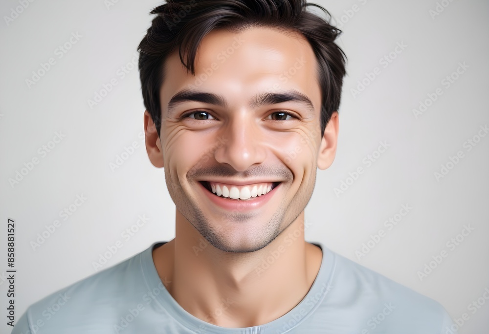 Positive smiling man on clean background Positive smiling man on clean background