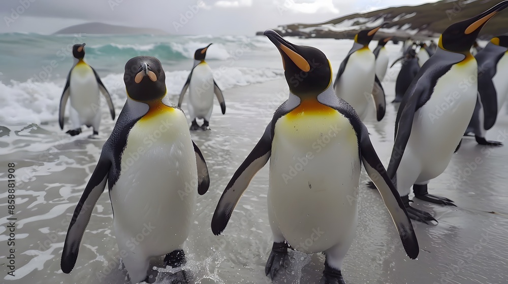 Obraz premium Neuseeland Oamaru Pinguin Strand. 