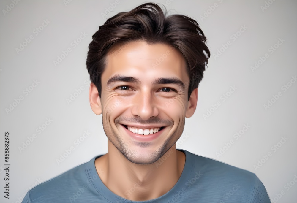 Positive smiling man on clean background Positive smiling man on clean background