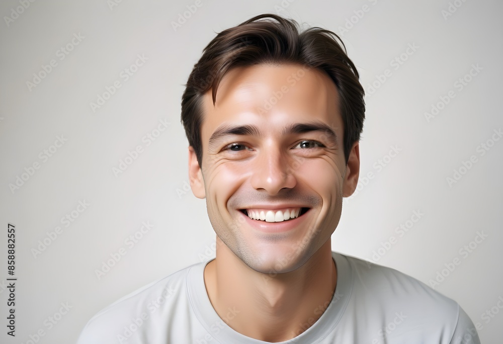 Positive smiling man on clean background Positive smiling man on clean background