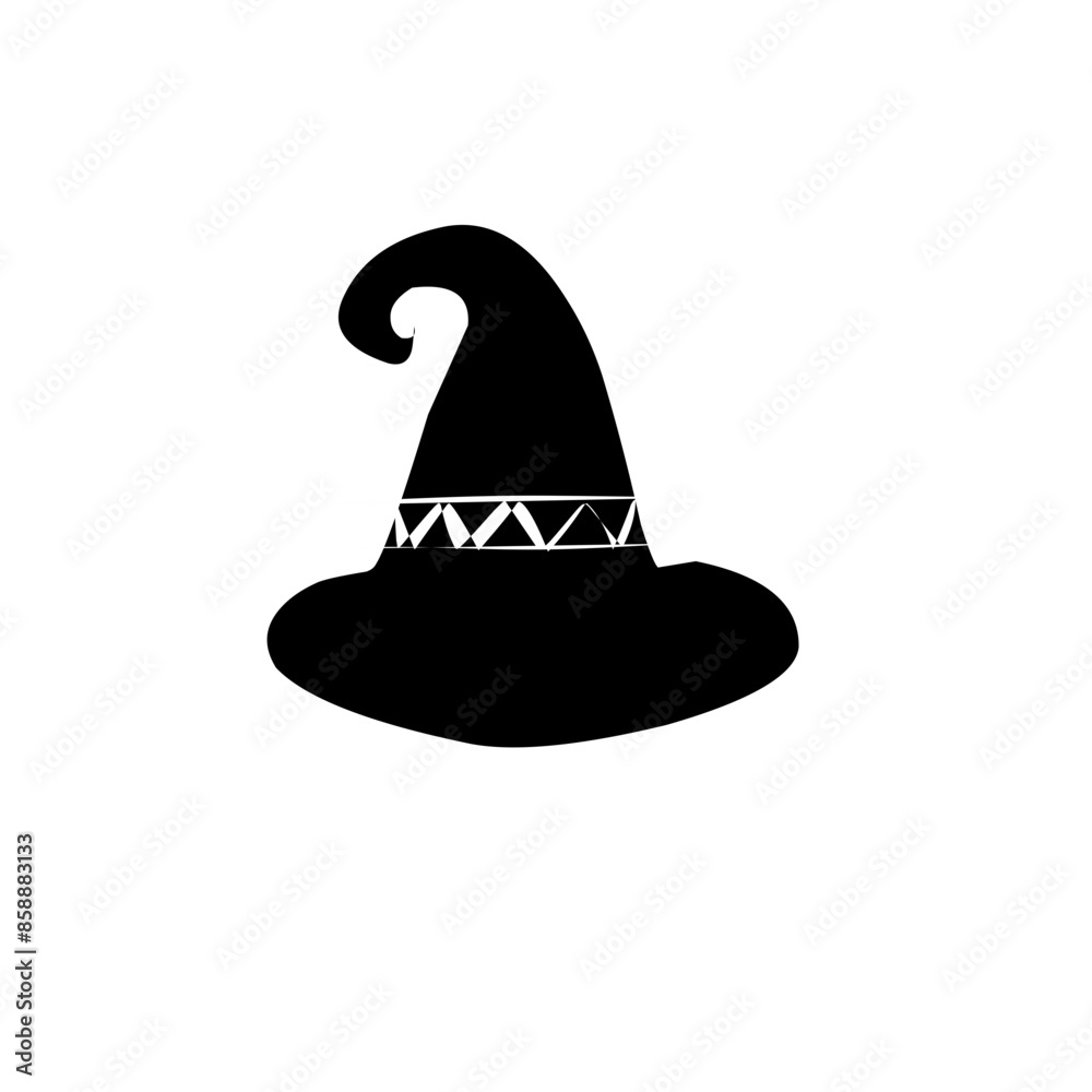 Fototapeta premium halloween witch hat icon