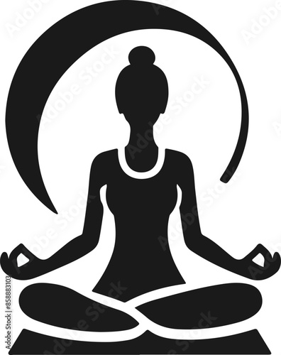 A woman doing yoga illustration
