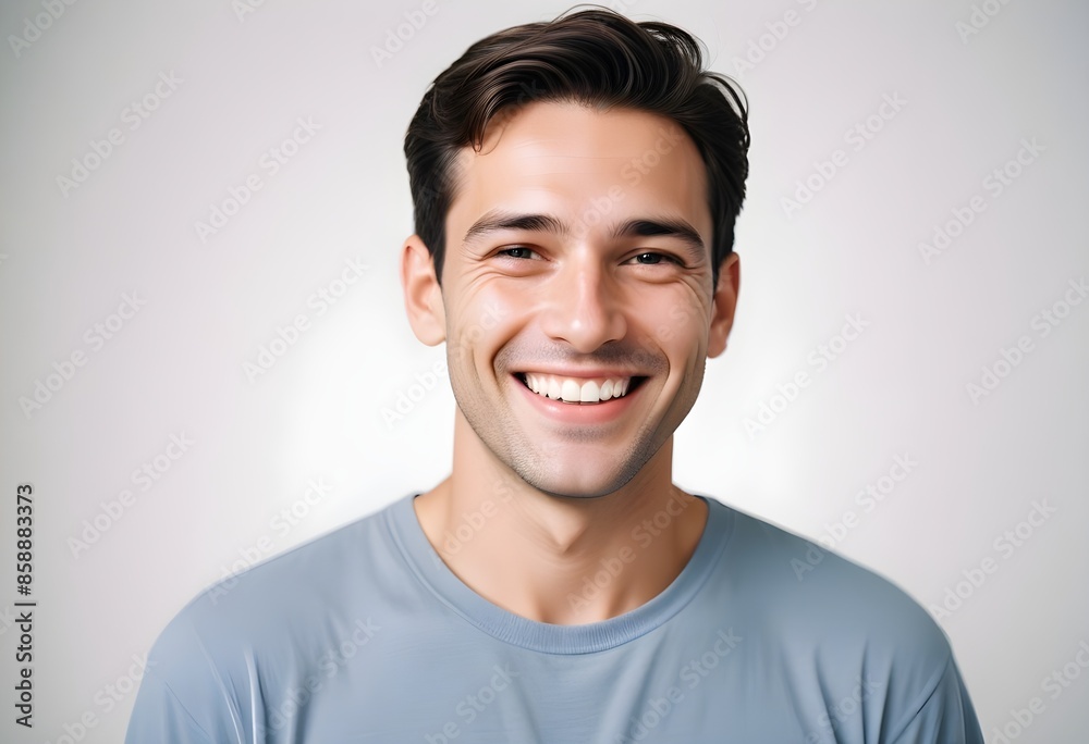 Positive smiling man on clean background Positive smiling man on clean background