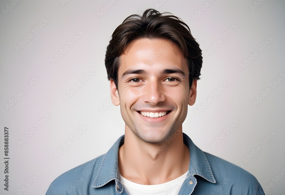 Positive smiling man on clean background Positive smiling man on clean background