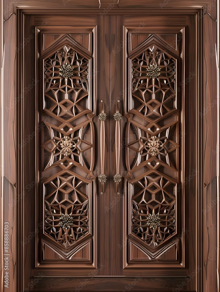 Luxurious Wooden Doors with Ornate Carvings and Rich Wood Finishes Luxurious Wooden Doors with Ornate Carvings and Rich Wood Finishes
