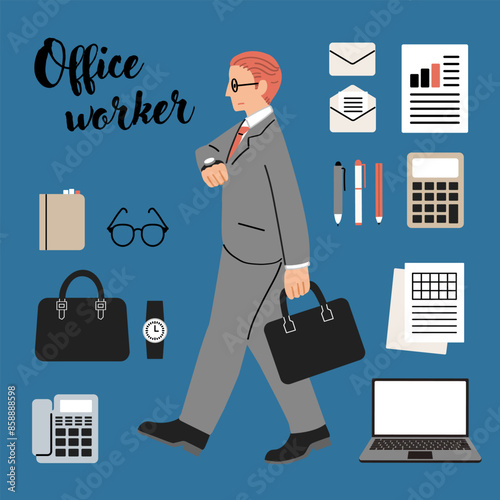 ビジネスマンのイラストセット