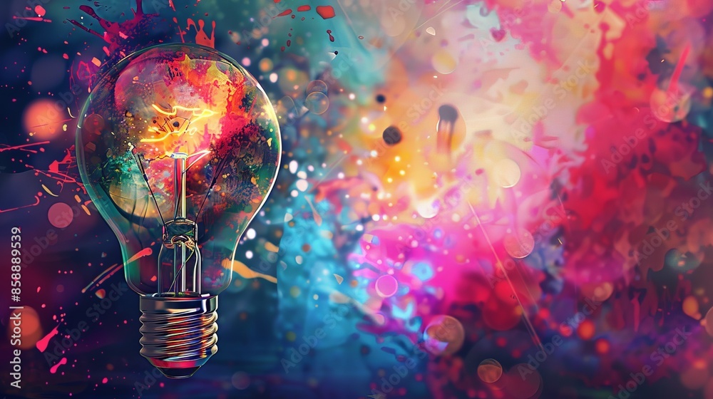Exploding Light Bulb Symbolizing Breakthrough Innovation Exploding Light Bulb Symbolizing Breakthrough Innovation