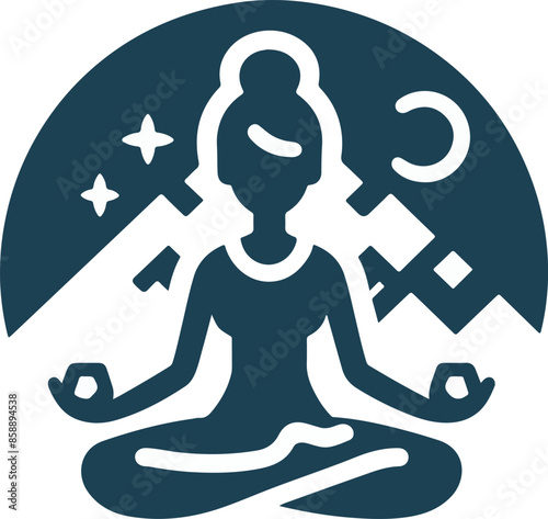 A woman doing yoga vector illustration