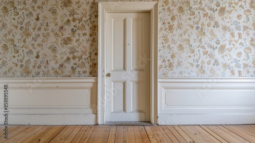 Closet door on a blank wall, minimal, simple lens, weird science themed wallp...