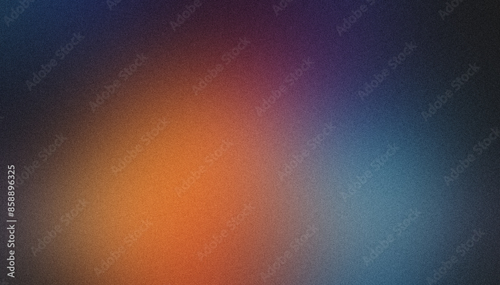 Abstract background with a grainy texture and a gradient of orange, blue, and purple Abstract background with a grainy texture and a gradient of orange, blue, and purple