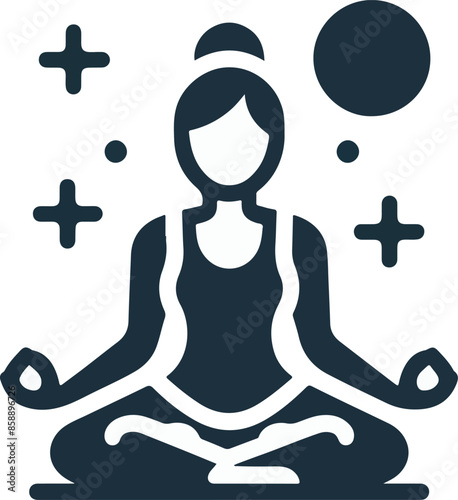 A woman doing yoga vector illustration
