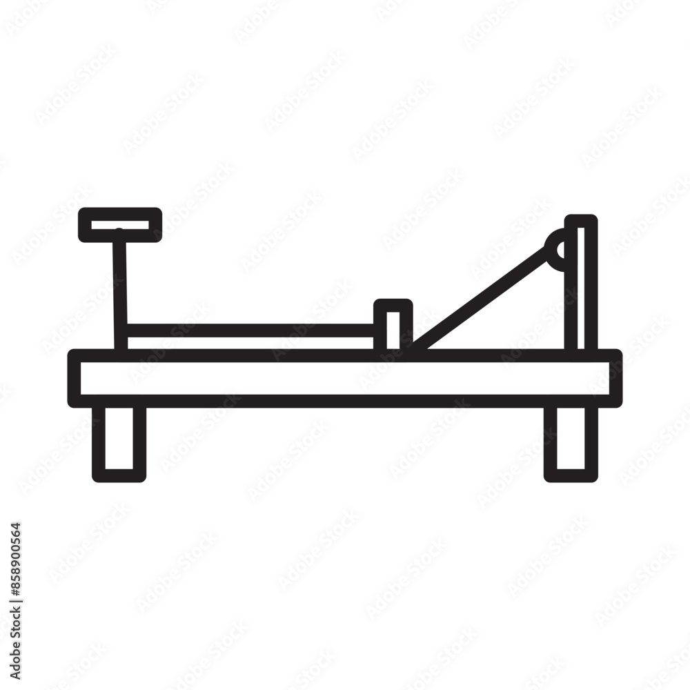 Pilates Reformer Machine Icon Perfect for Fitness and Exercise Pilates Reformer Machine Icon Perfect for Fitness and Exercise