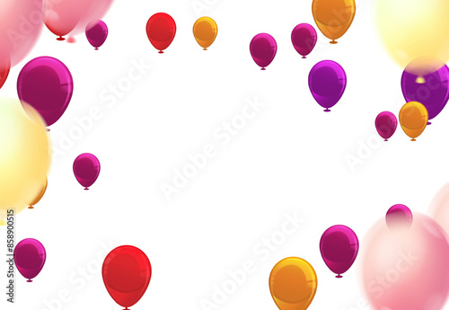 celebrate your birthday is decorated with colorful balloons. vector illustration