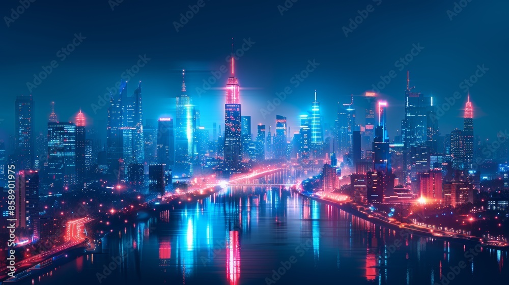 A futuristic city skyline at night, with neon lights and innovative architecture, symbolizing a dynamic and rapidly transforming urban landscape. A futuristic city skyline at night, with neon lights and innovative architecture, symbolizing a dynamic and rapidly transforming urban landscape.