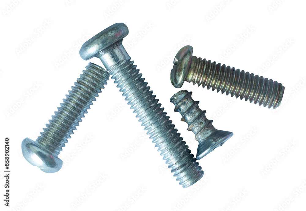 set of bolt and nut isolated set of bolt and nut isolated