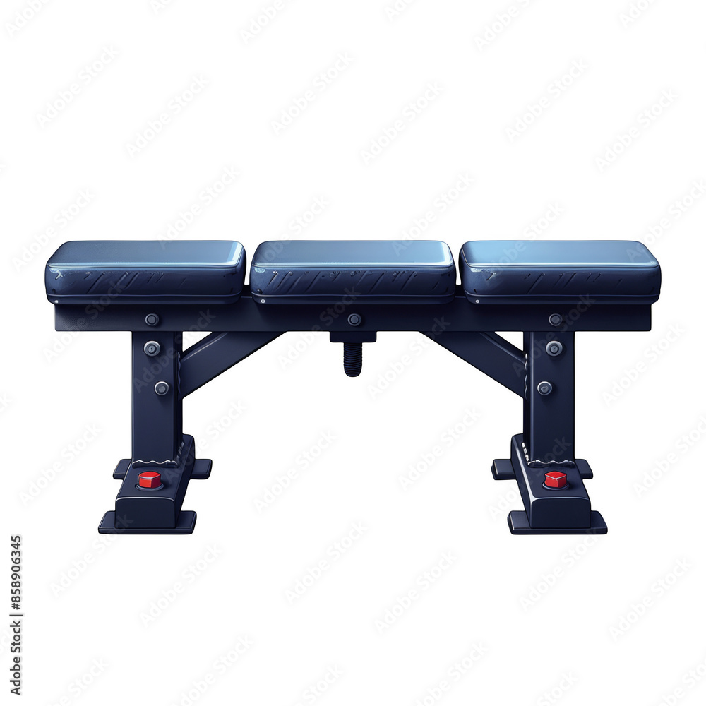 Gym bench on transparent background