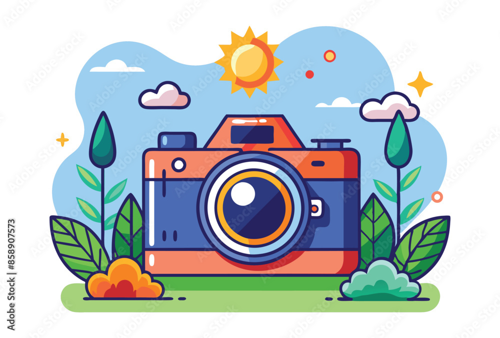 Obraz premium flat design of the camera illustration
