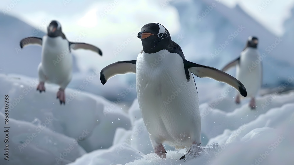 Obraz premium Kaiser Pinguine. 