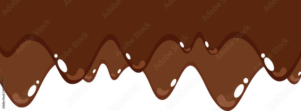 Melted Chocolate Corner Border Melted Chocolate Corner Border