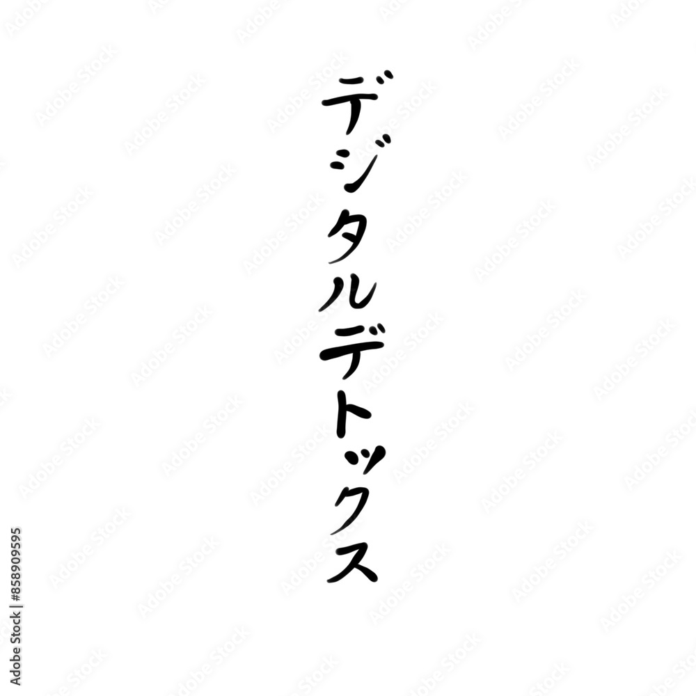 デジタルデトックスを手書き文字で