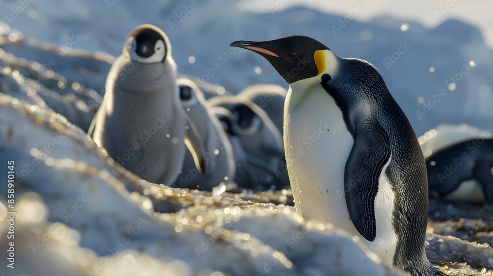 Fototapeta premium Kaiser Pinguine. 