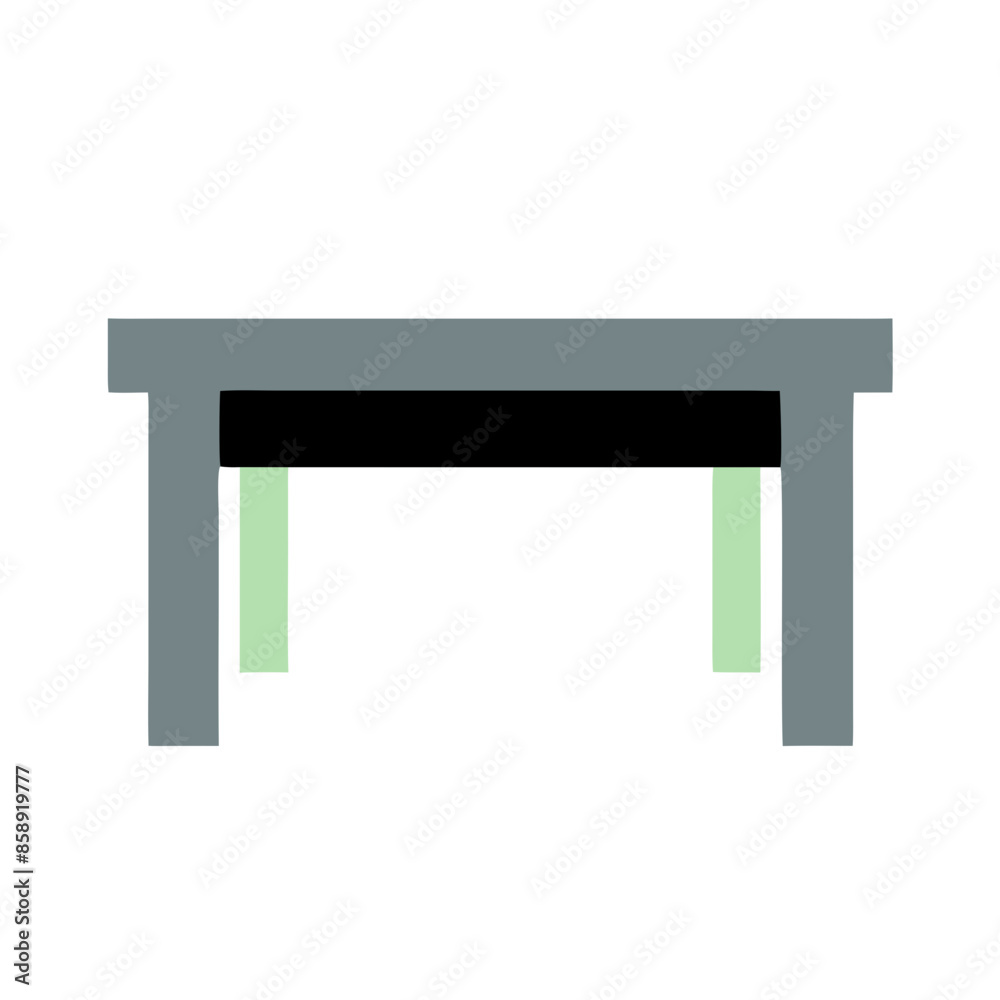 wooden table isolated on white