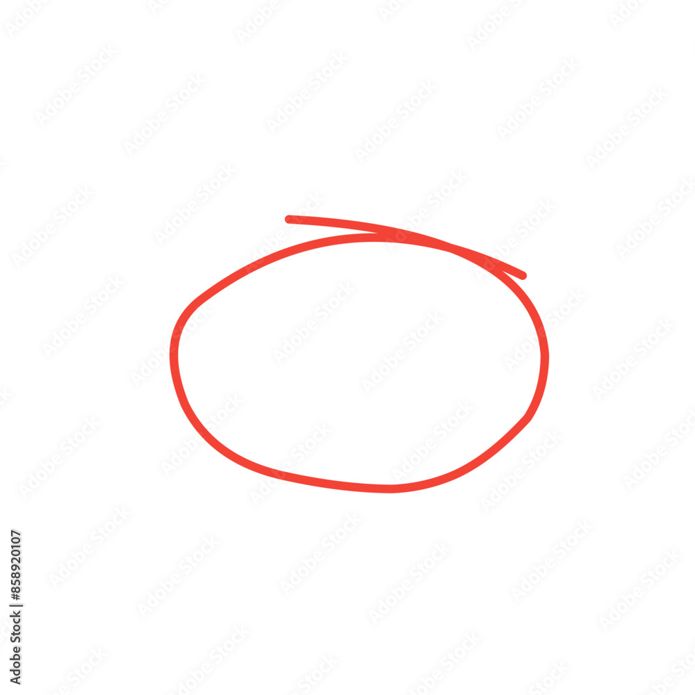 hand drawn red oval hand drawn red oval