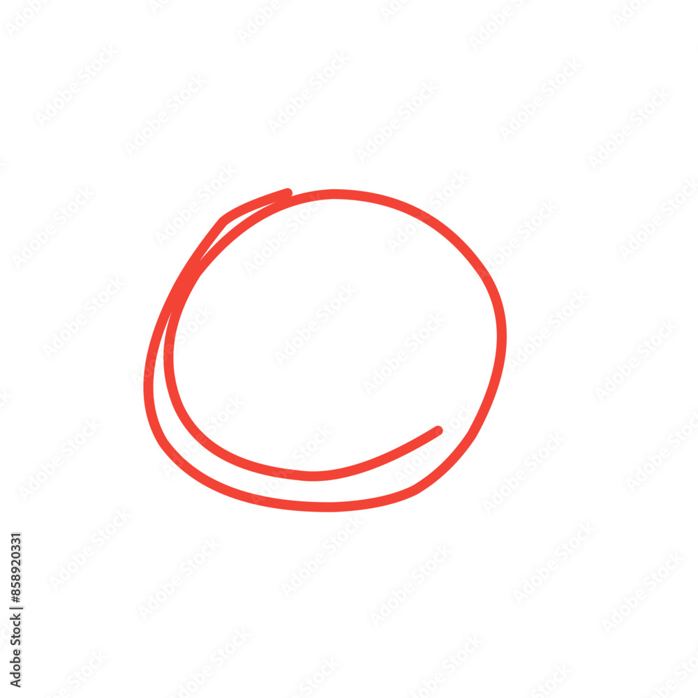 hand drawn red oval hand drawn red oval