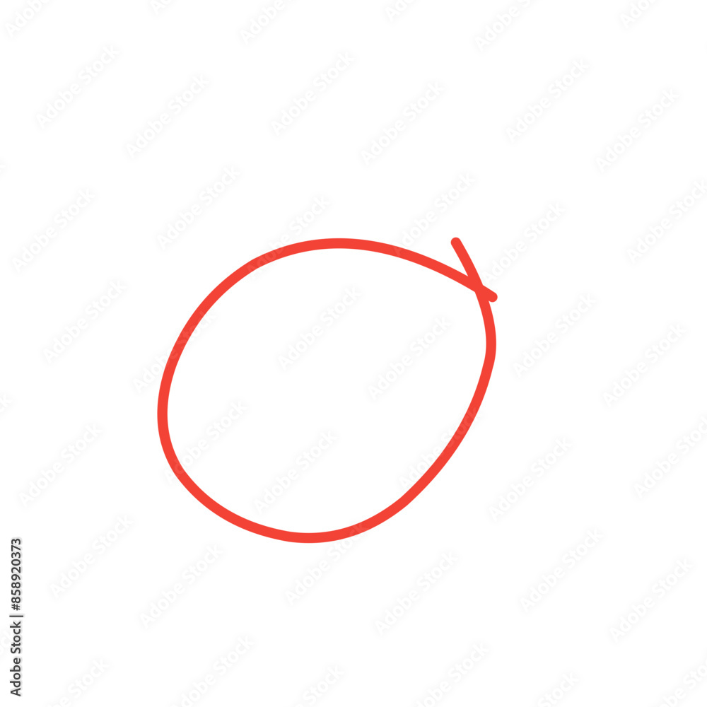 hand drawn red oval hand drawn red oval