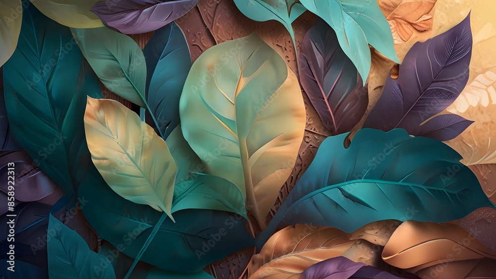 custom made wallpaper toronto digitalNature's Harmony - Abstract Background - Generative AI