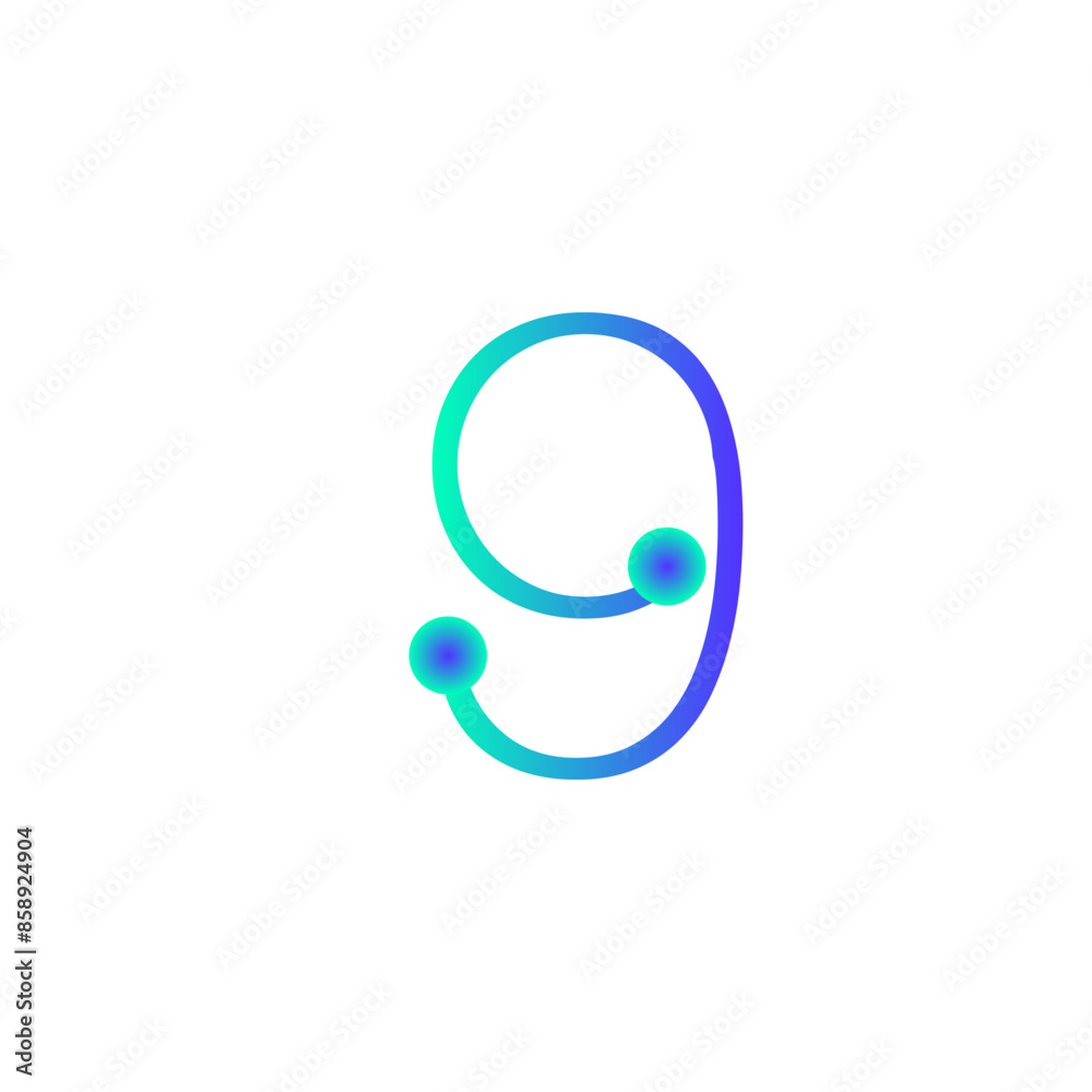 9 number tech logo icon vector eps 9 number tech logo icon vector eps