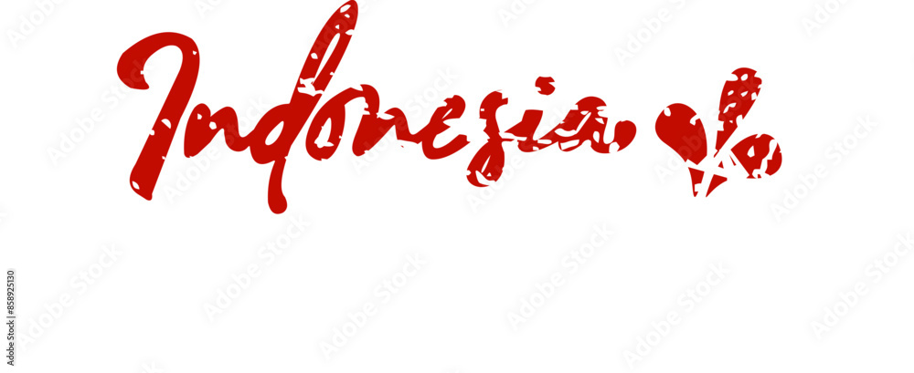 Grunge Indonesian Independence Day Lettering Grunge Indonesian Independence Day Lettering