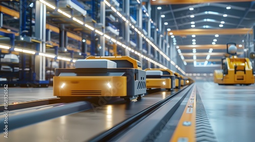 Futuristic Factory with Aut...