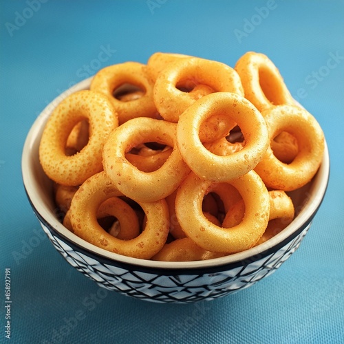 Round crunchy corn rings